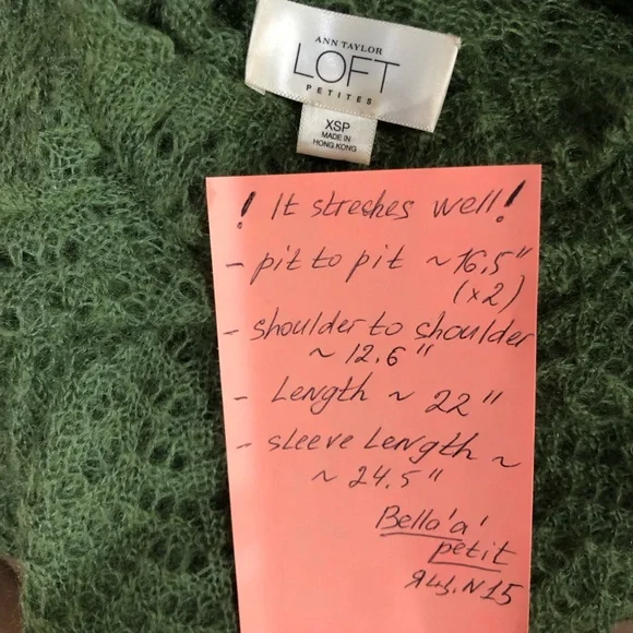 Green Mohair Openwork Thinest Knit Turtleneck. - Picture 7 of 12